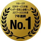 マネージドEDRサービス市場：ベンダー別売上金額シェア No.1